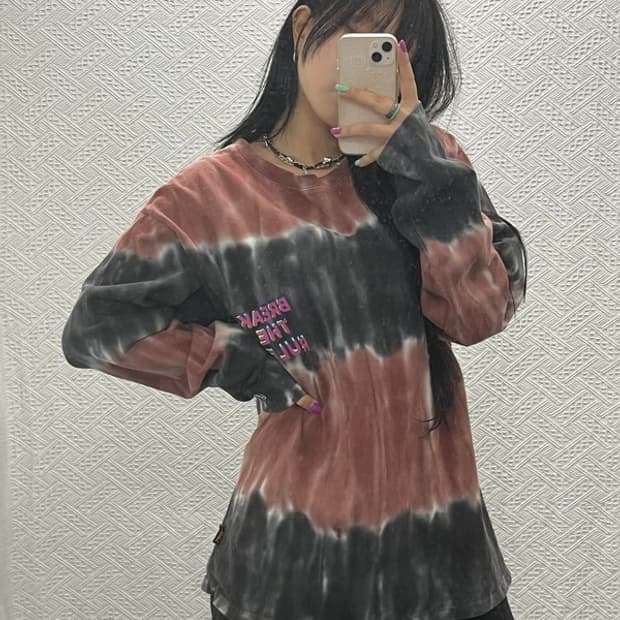 빈티지 스트릿 힙합 타이다이 나염 롱슬리브 M C06786