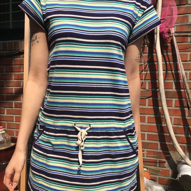 마린 스트라이프 원피스