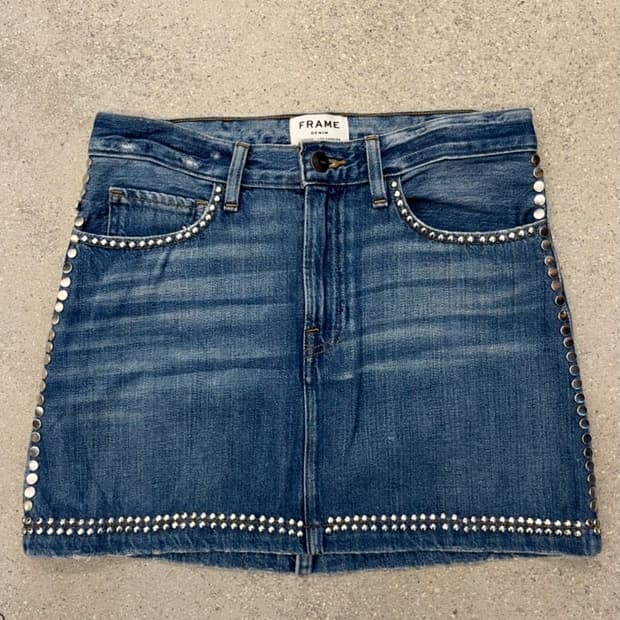 FRAME 스터드 데님 스커트