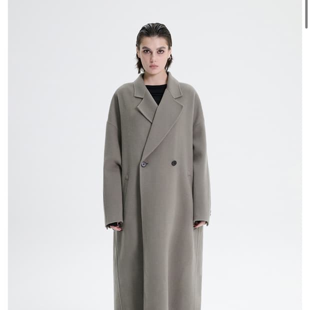 트리밍버드 treemingbird 와이드 코트 카키그레이 오도어 플노팔