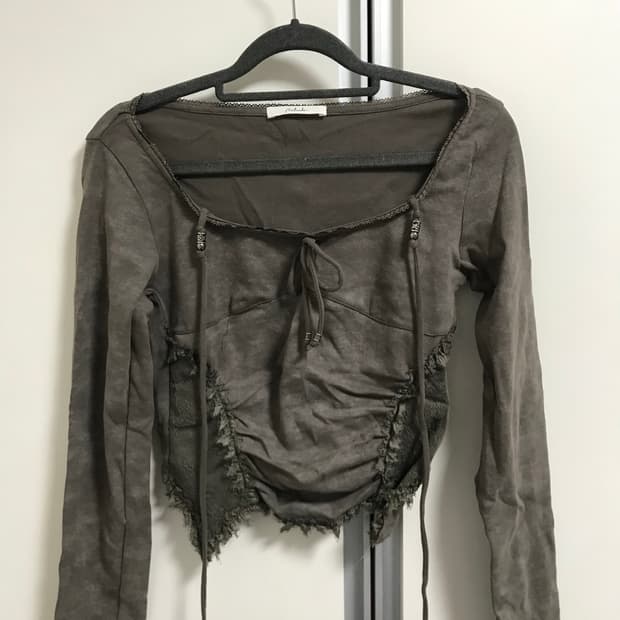 프릴 레이스 보헤미안 빈티지 긴팔티