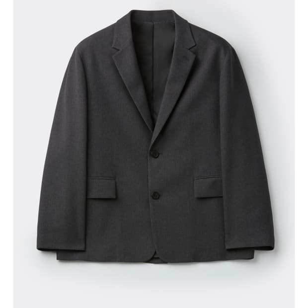 25FW 커스텀멜로우 Grey Loose Fit Textured 자켓