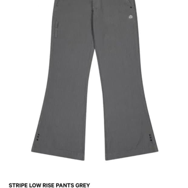 코이세이오 스트라이프 로우라이즈 팬츠 그레이