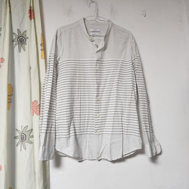 지오지아 스트라이프 헨리넥 셔츠 105