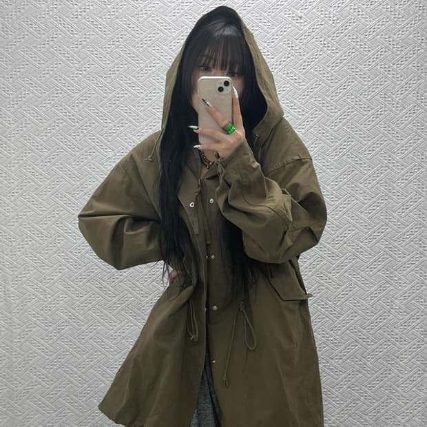 라퍼지 스토어 피쉬테일 말차카키 오버핏 야상 자켓 S C08537