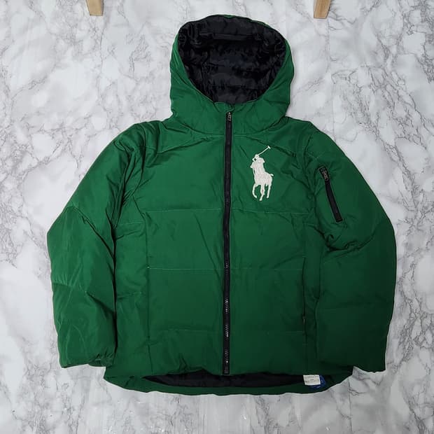 폴로 랄프로렌 딥그린 빅포니 MA-1 패딩 자켓