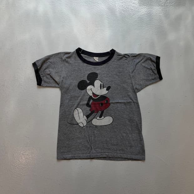 90s Mickey rayon short sleeve