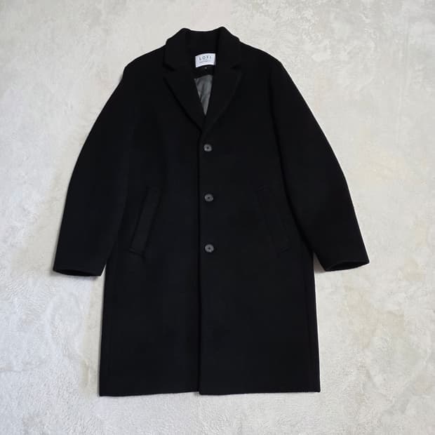 (M)로파이 싱글 울 코트 