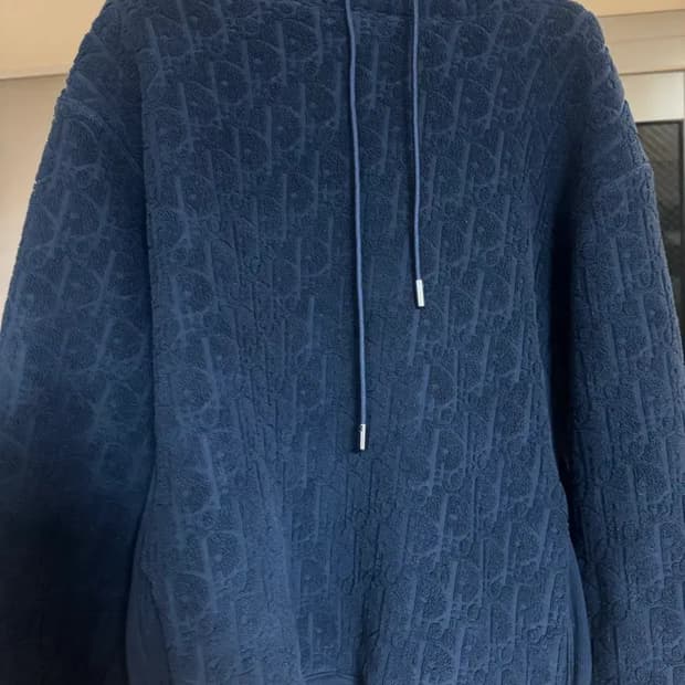 디올 오블리크 테리 후드티 XL