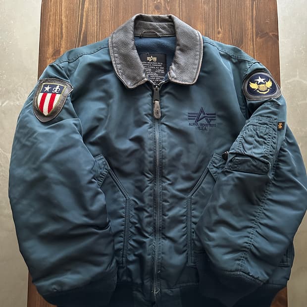 알파인더스트리 cwu 패치 플라이트 자켓