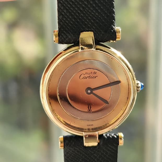 {까르띠에} 빈티지 머스트 방돔(vendome) 트리니티 다이얼 시계