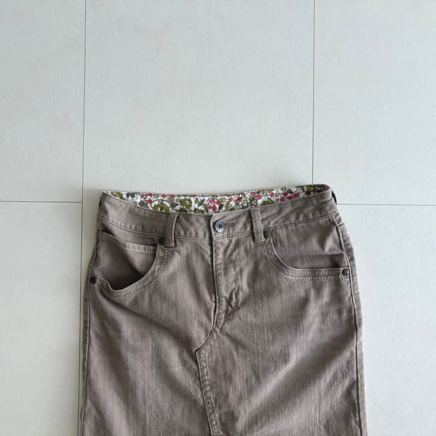 vintage wash pencil skirt