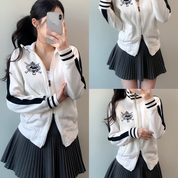 폴로 코튼 집업