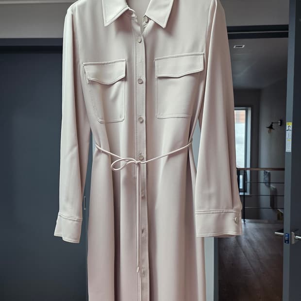 쉬즈미스 셔츠 원피스 (pink beige)