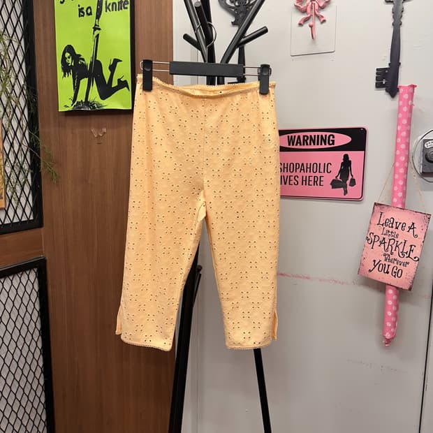 Polka Dot Sheer Capri Leggings