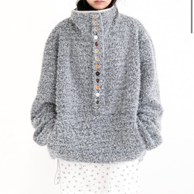 샵페어리 버튼 폴리스 그레이