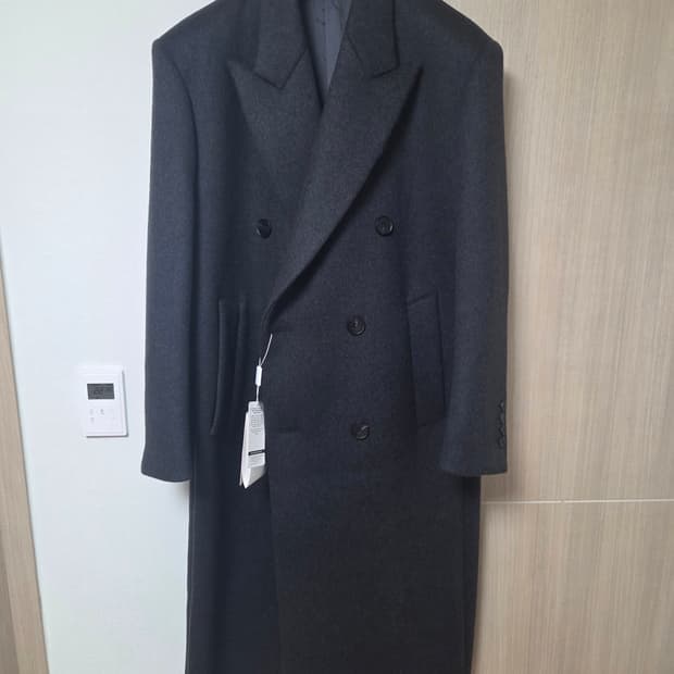 마마가리 오버사이즈 더블 브레스티드 챠콜(새상품)