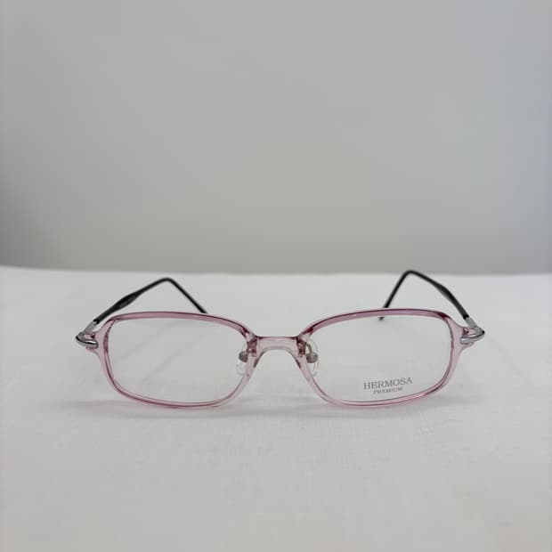 HERMOSA 핑크클리어 스퀘어 뿔테
