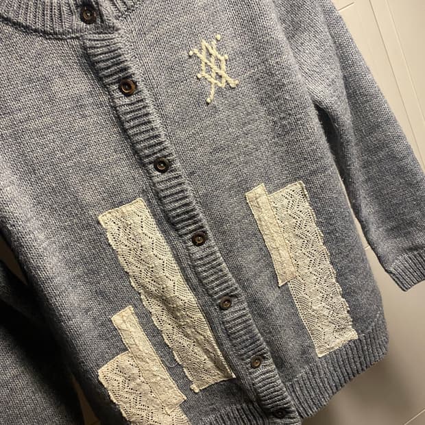 Fervente 회색 니트 가디건 M