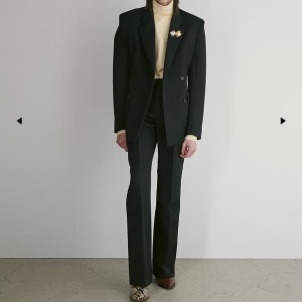 렉토 24fw 듄 울 블랜드 플레어 팬츠 S