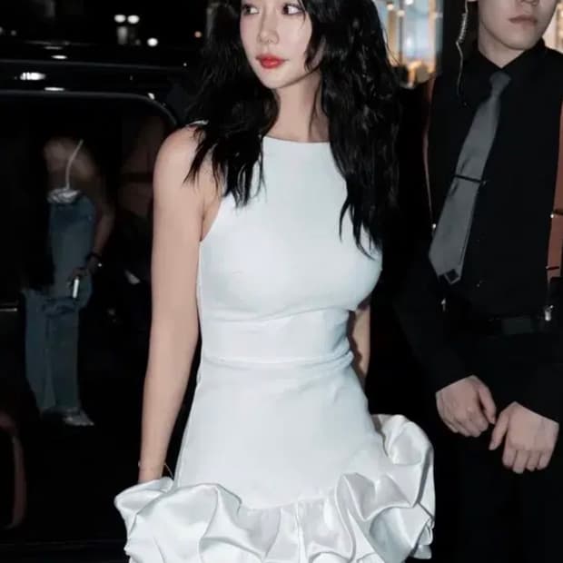 (새상품) 자라 볼륨 콤비 점프수트 원피스