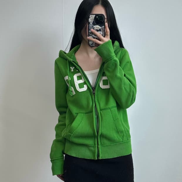 아베크롬비 y2k 와투케 그린 후드집업