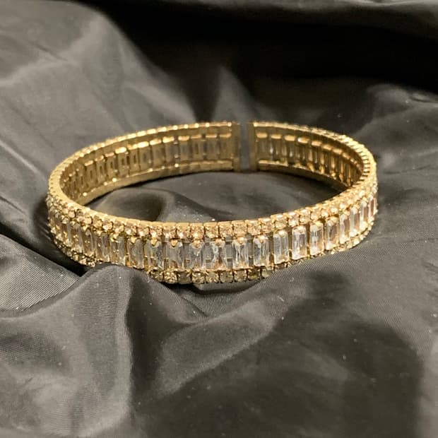 골드 큐빅 팔지