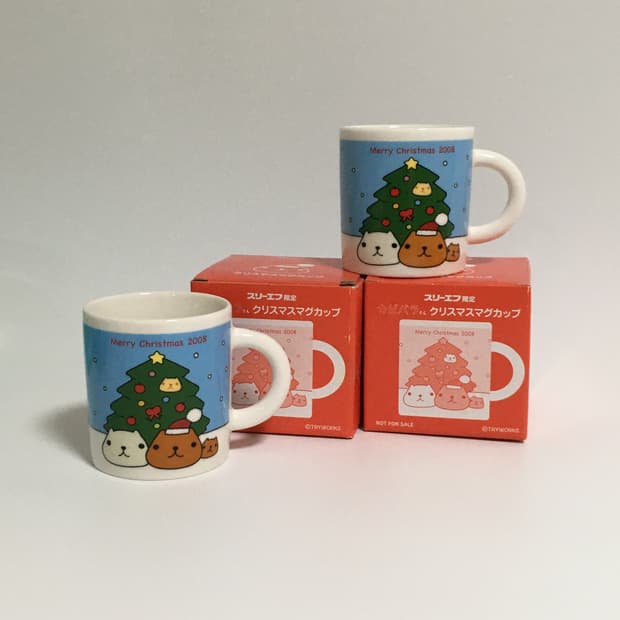고전 카피바라 크리스마스 머그컵