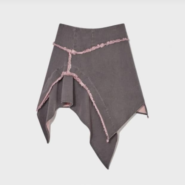 새상품 글로니 본즈 그런지 데님 스커트