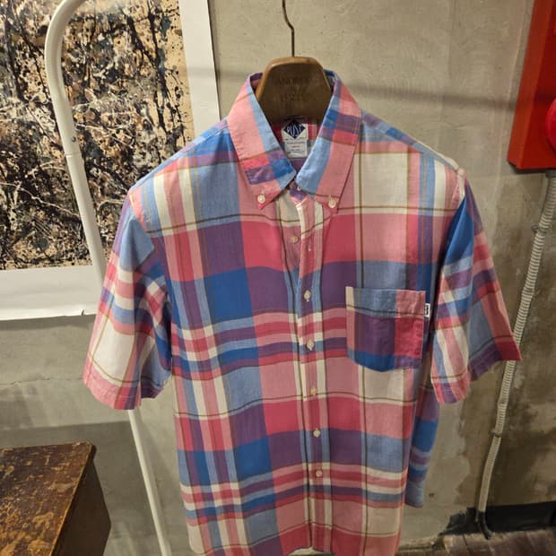 포스트 오버롤즈 마드라스셔츠