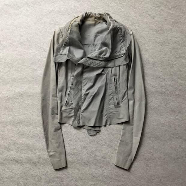 10AW 릭오웬스 캥거루 드레이프 하이넥 자켓