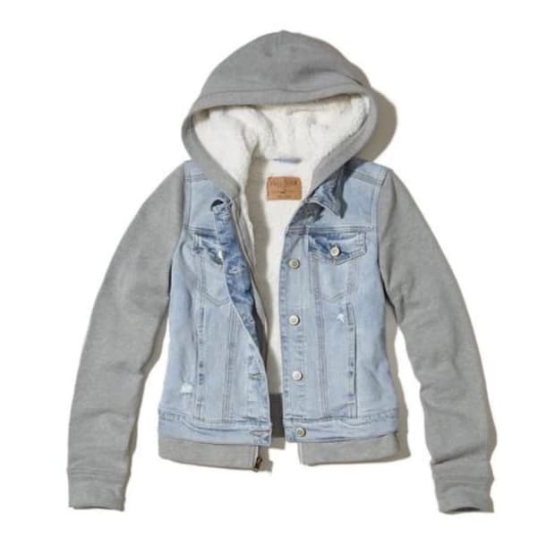 홀리스터 양털 후드집업 M