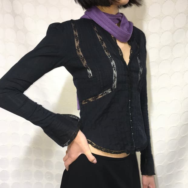 Ralph Lauren 궁정풍 레이스 블라우스