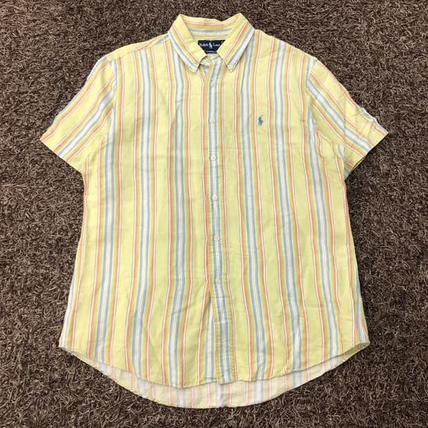 폴로 랄프로렌 스트라이프 반팔 하프 셔츠