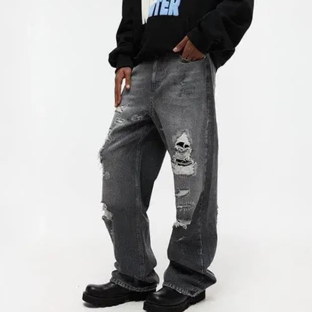 디앤에스알 데미지 워싱 팬츠 