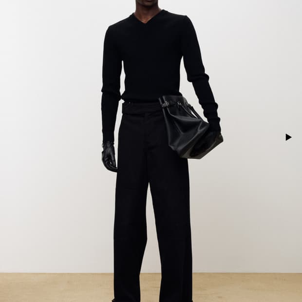 TONYWACK 브이넥 니트 블랙 L 새상품