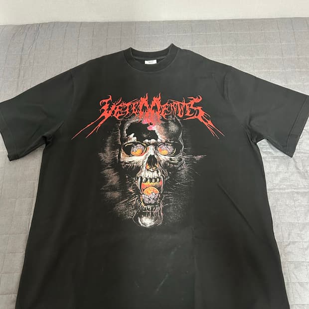 [XS] 베트멍 헤비메탈 스컬 앞판 반팔 티셔츠