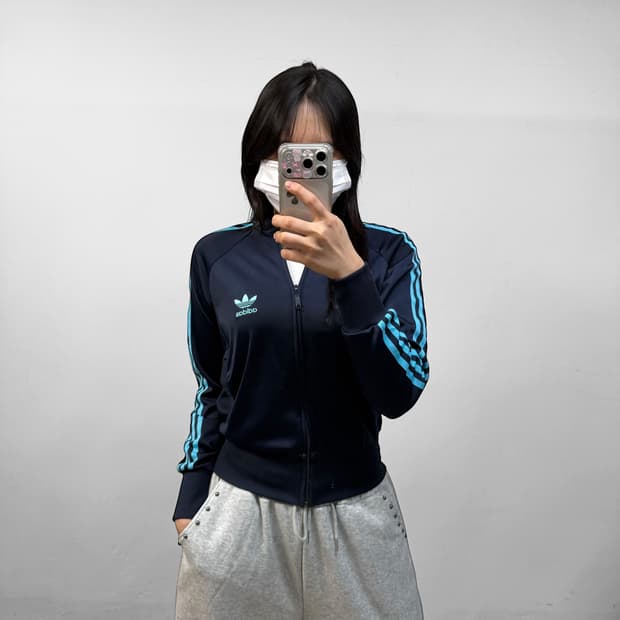 아디다스 슈퍼걸 트랙탑 져지 네이비 블루