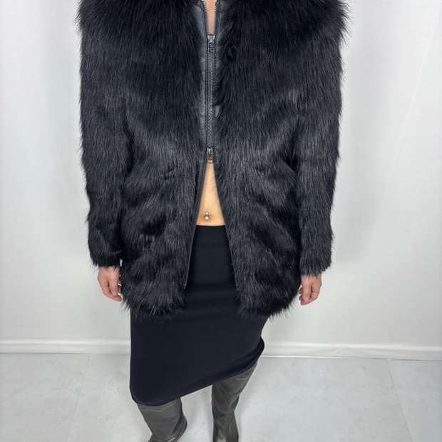 LEATHER TRIM FUR JACKET