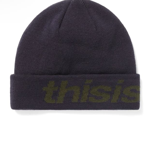 디스이즈네버댓) HSP-Logo Big Cuff Beanie Nav F