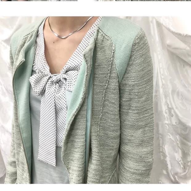 큐빈티지 헬무트랭st 사선 집업 민트그린 파우닝 레이어룸 