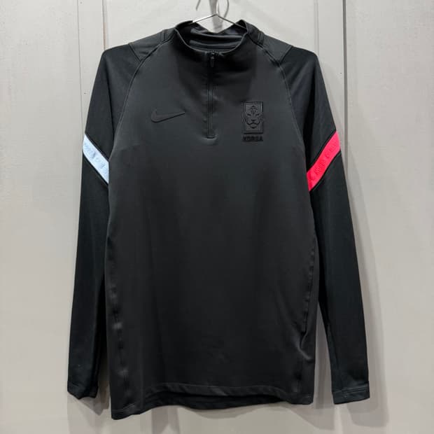 M 나이키 KFA 대한민국 축구 대표팀 드릴탑 반집업 롱슬리브 긴팔 티셔