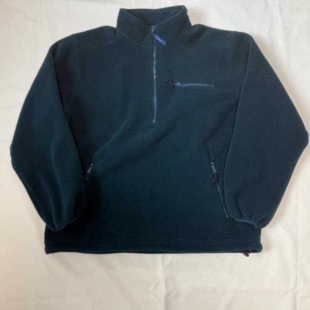 엘엘빈 헤비 플리스 풀오버 그린 90s