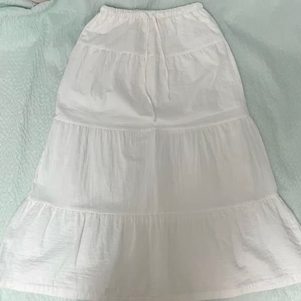 카인더베이비 long cancan skirt white