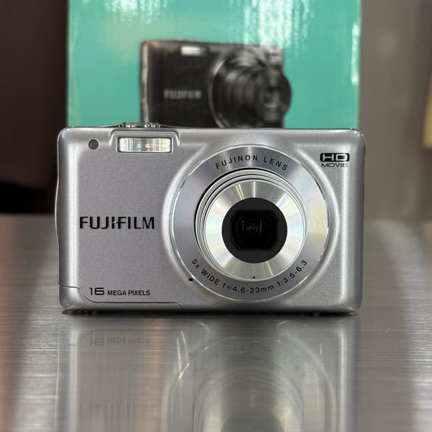 한글/날짜표시/박스O)후지필름 파인픽스 JX550 실버 빈티지디카