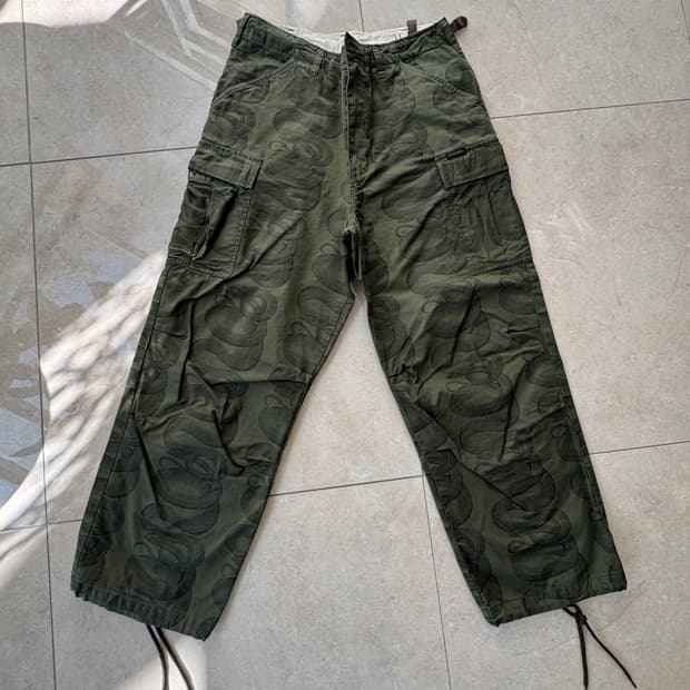Hysteric Glamour 스네이크 패턴 카고 팬츠