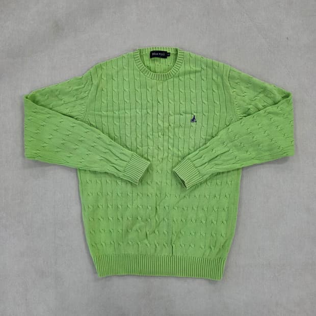 100 빈폴 꽈배기 케이블 니트 0224J