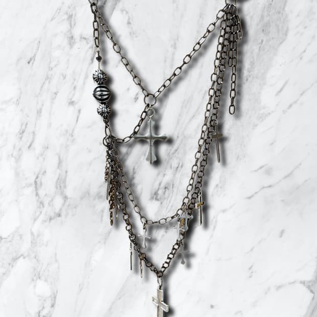 R6-06 Cross Layered Necklace