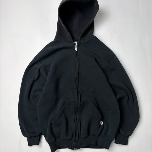 90s Russell Two Tone Zip Up Hoodie