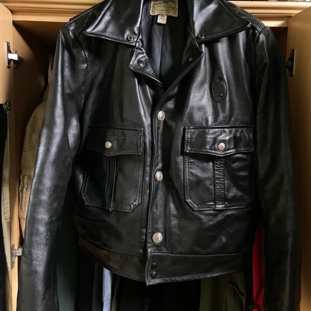 Police Jacket USA 폴리스 레더 자켓 105 XL 경찰